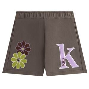 Kith Embroidered Gray Rayne Floral Sweatshorts Size L